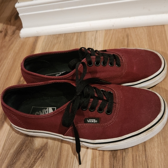 Vans Other - Vans burgundy low tops size 6.5 mens 8 womens